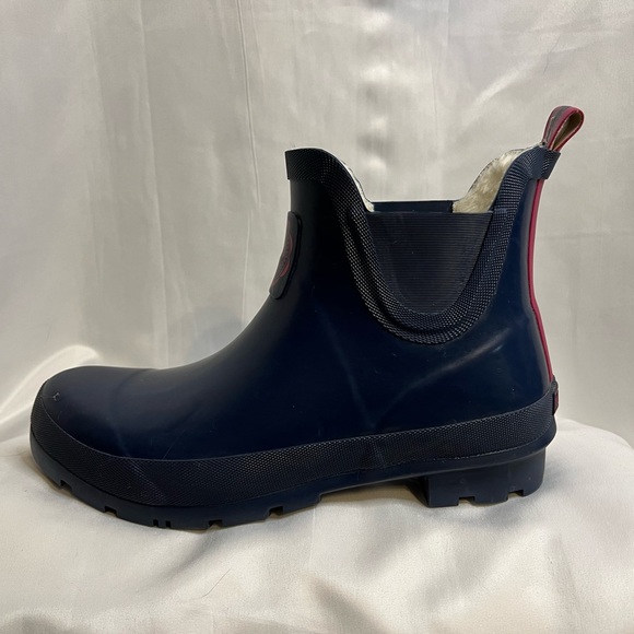 Joules Wellibob Welly Boots. Blue. Fur lined. Size 8. Used. - Picture 8 of 13